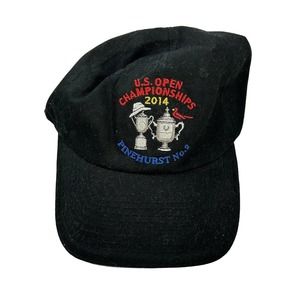 2014 US Open Championships Pinehurst No 2 Golf Hat Cap USGA Black Adjustable